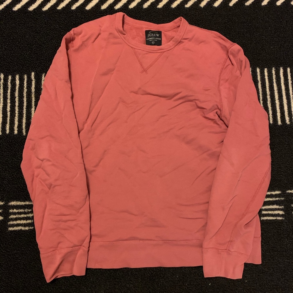J. Crew garment dyed French terry crewneck sweater